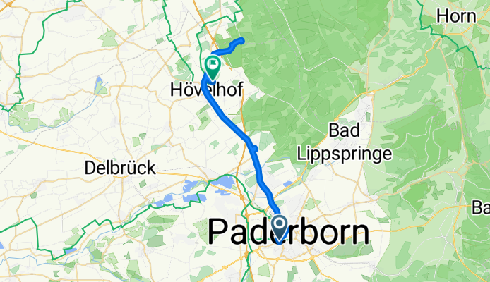 Ems 1 Bahnhofstraße, Paderborn nach Jägerstraße, Hövelhof