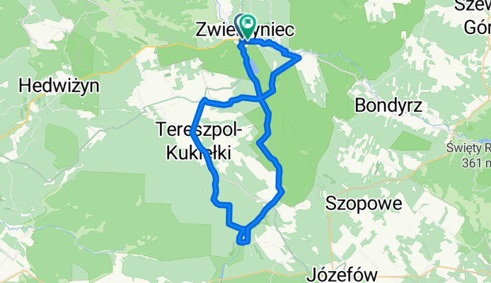 Route in Zwierzyniec