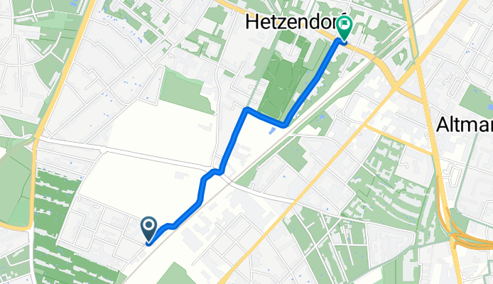 Hainbuchenweg nach Hetzendorfer Straße