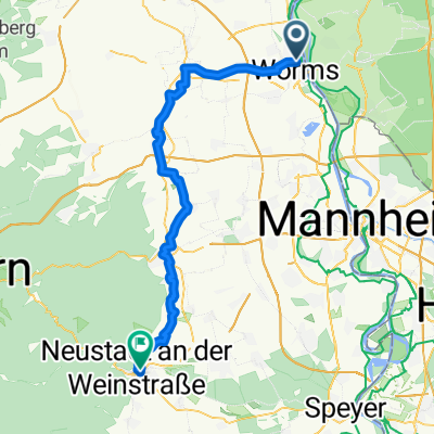Worms nach Neustadt (Radweg deutsche Weinstraße)
