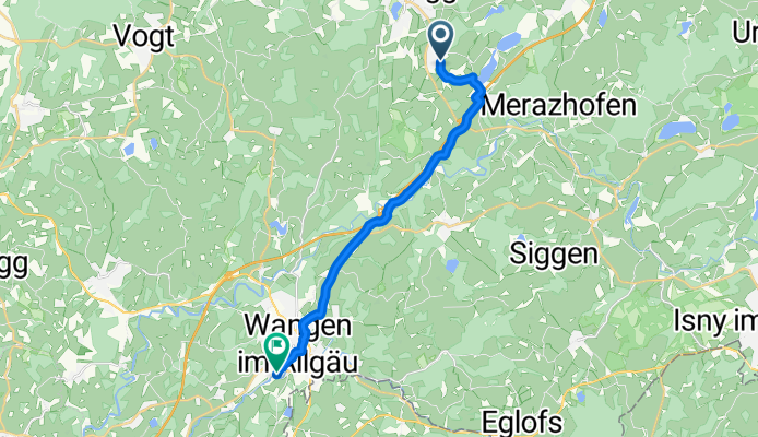 Raiffeisenstraße, Kißlegg nach Wangen im Allgäu