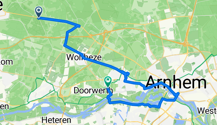 Verlengde Arnhemseweg, Ede naar Pouwel Vospad, Oosterbeek