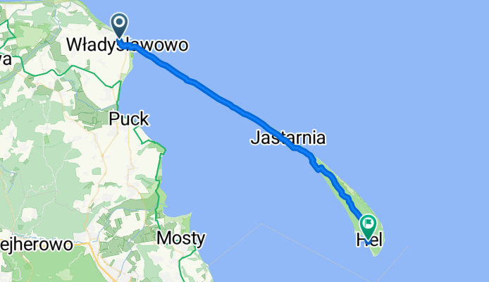 Parkowa, Władysławowo do Bulw Nadmorski, Hel