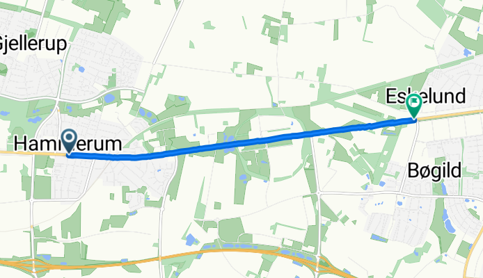 Hammerum Hovedgade, Herning to BĂžgildvej, Ikast