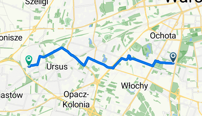 Racławicka, Warszawa do H Brodatego, Warszawa