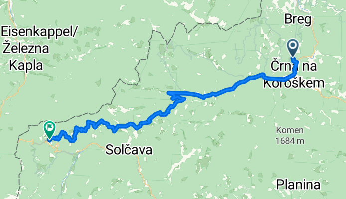 Črna na Koroškem via panoramska cesta nach Solčava