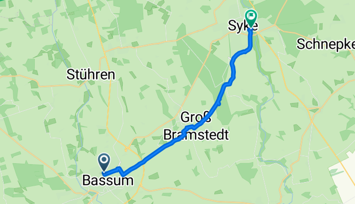 Von Bassum bis Syke Nähe Eisenbahn