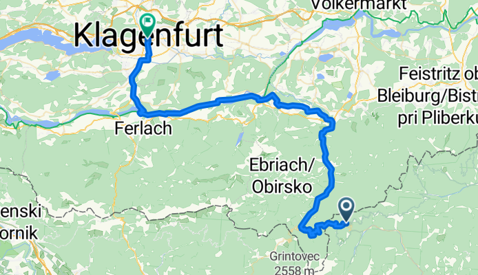 Von Solčava via Paulitschsattel bis Klagenfurt am Wörthersee