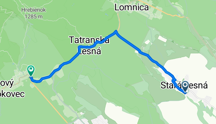 Tatranská, Stara Leśna do Starý Smokovec, Wysokie Tatry