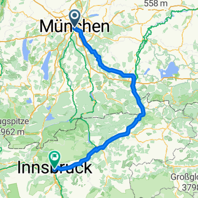 Marienplatz, München naar Maria-Theresien-Straße, Innsbruck