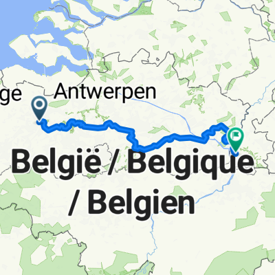 Route von Gent nach Maastricht