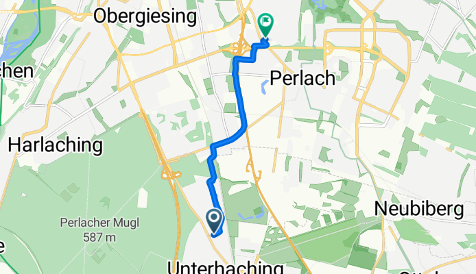 Münchner Straße, Unterhaching nach Adam-Berg-Straße, München