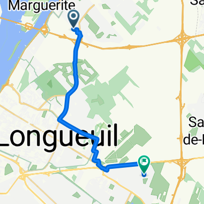 Rue Jules-Léger, Boucherville à Rue des Mélèzes, Longueuil