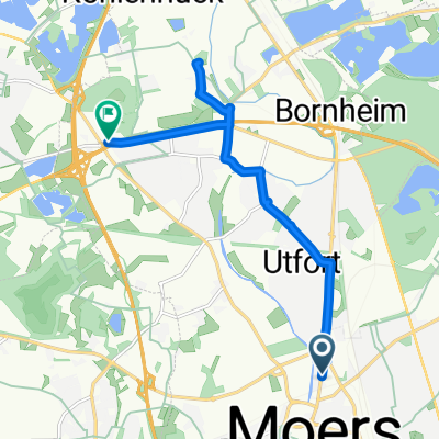 Rheinberger Straße + nach Kamper Straße