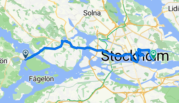 Drottningholm brygga to Beckholmsvägen