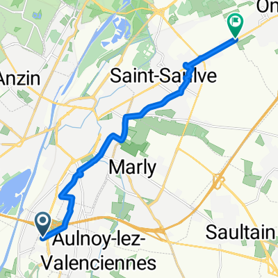 Parc d'Activités Jules Mousseron, Aulnoy-lez-Valenciennes à Rue Jean Jaurès, Onnaing