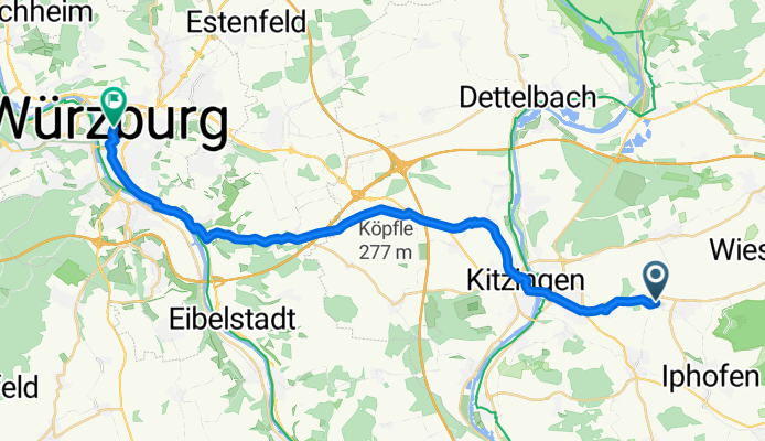 Von Rödelsee bis Würzburg