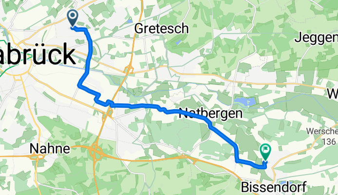 Ebertallee, Osnabrück nach Falkenstraße, Bissendorf