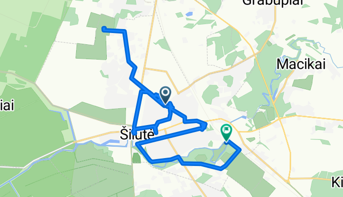 Silute around island park