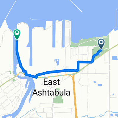 Lakeshore Dr, Ashtabula to E Sixth St, Ashtabula