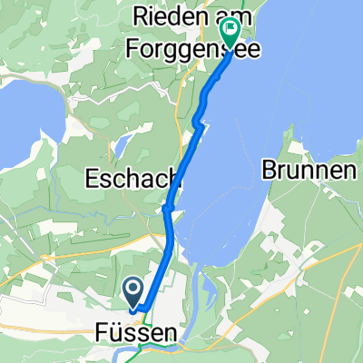 Füssen nach Forggenseestraße