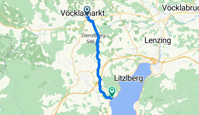 Frankenburger Straße, Vöcklamarkt nach Attersee am Attersee