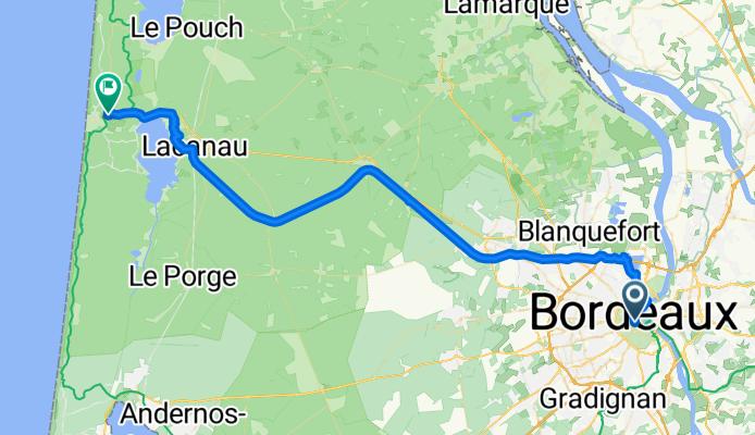 Place Rohan, Burdeos a Hameau les Silènes, Lacanau