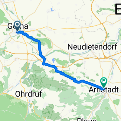 Gotha, Gotha nach Bahnhofstraße, Arnstadt