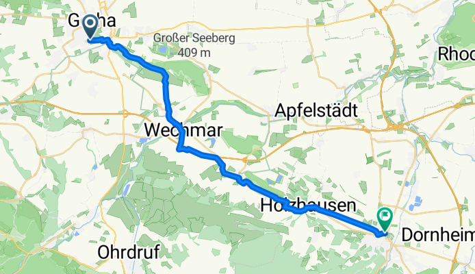 Gotha, Gotha nach Bahnhofstraße, Arnstadt