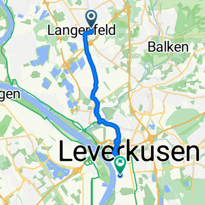 Gostyniner Straße, Langenfeld (Rheinland) nach Chempark, Leverkusen