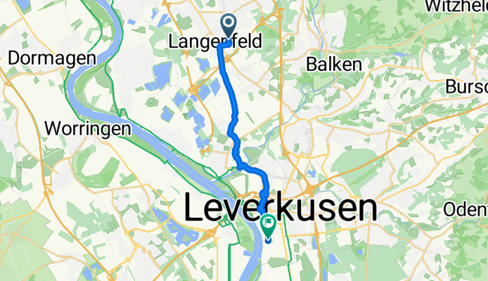 Gostyniner Straße, Langenfeld (Rheinland) nach Chempark, Leverkusen