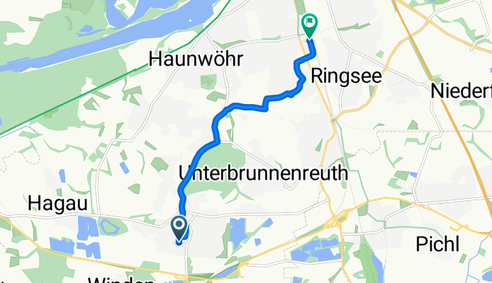 Vogelweidestraße, Ingolstadt nach Bahnhofstraße, Ingolstadt