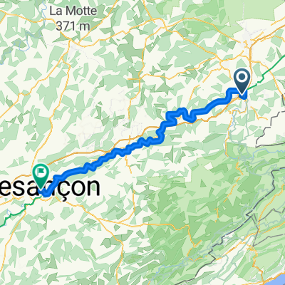 Rue de Franche-Comté, Оденкур до Rue Mégevand, Безансон