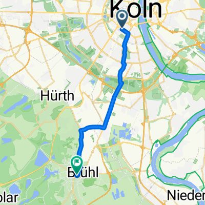 Am Weidenbach, Köln nach Schillerstraße, Brühl