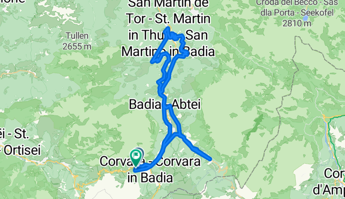 Strada Sotdlijia, Corvara in Badia to Strada Sotdlijia, Corvara in Badia