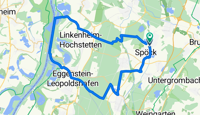 Am Pfinzkanal nach Am Pfinzkanal