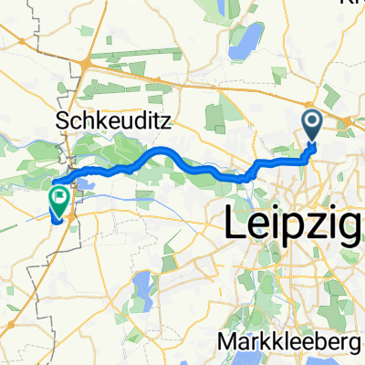 Zschortauer Straße 96, Leipzig nach Merseburger Straße 17a, Leuna
