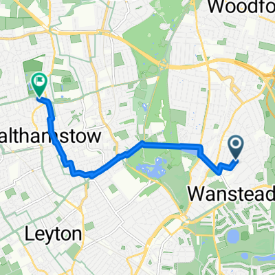 Rutland Road, London to Forest Road, London
