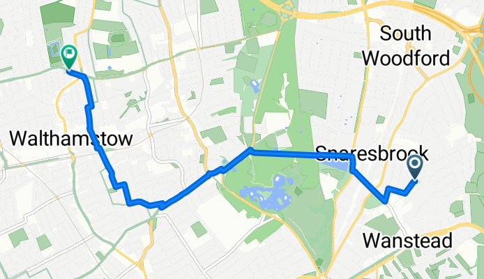 Rutland Road, London to Forest Road, London