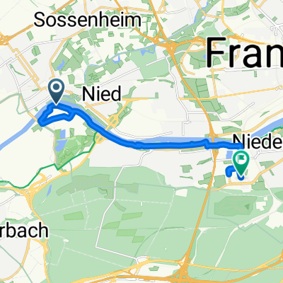 Höchster Weg, Frankfurt am Main nach Lyoner Straße, Frankfurt am Main