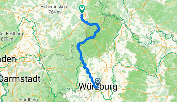 Rückermainstraße, Würzburg nach Friedrichstraße, Fulda