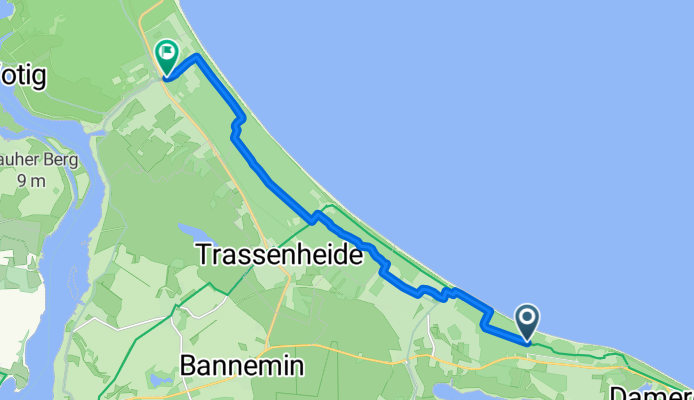 Bernsteinweg, Zempin nach Hauptstraße, Karlshagen