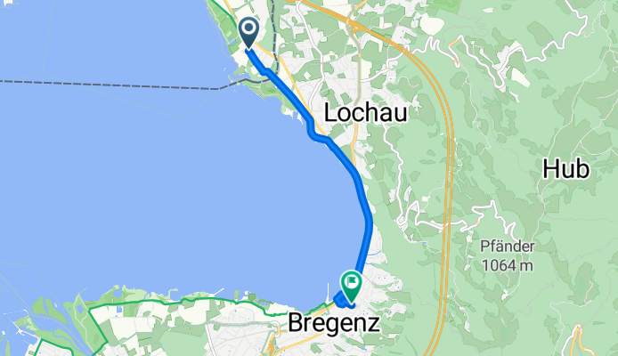 Fraunhoferstraße, Lindau (Bodensee) nach Schillerstraße, Bregenz