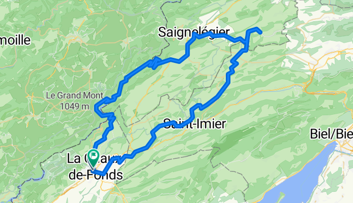 Route in La Chaux-de-Fonds