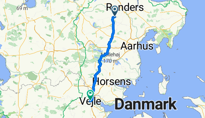 From Langå to Vejle