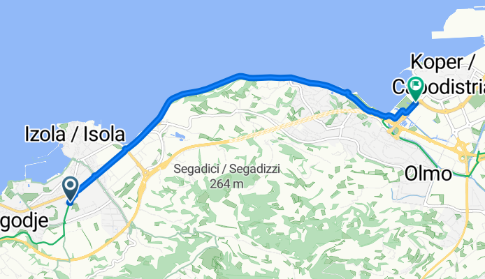 Ulica IX. korpusa nach Pristaniška ulica