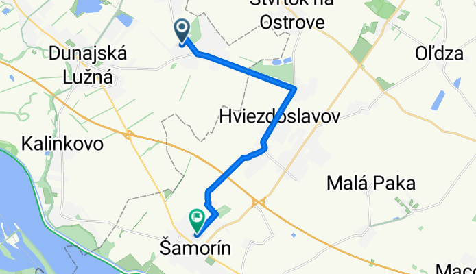 Azalková ulica, Miloslavov až Pomlejská cesta, Šamorín
