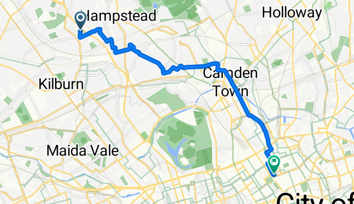 West Hampstead, West End Lane to Fortitude Bakehouse, nr Russell Sq