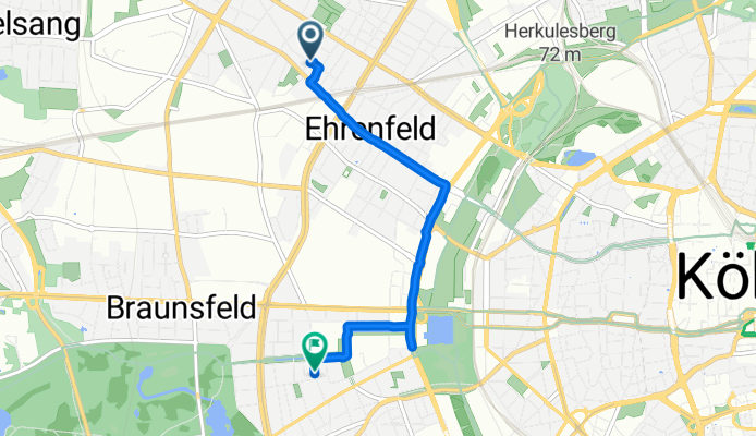 Thielenstraße, Cologne to Theresienstraße, Cologne
