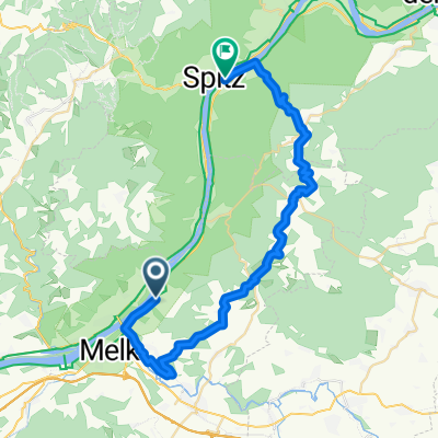 Melker Straße nach ATN Oberarnsdorf/Wachau Rollfähre (Fähranlegestelle)